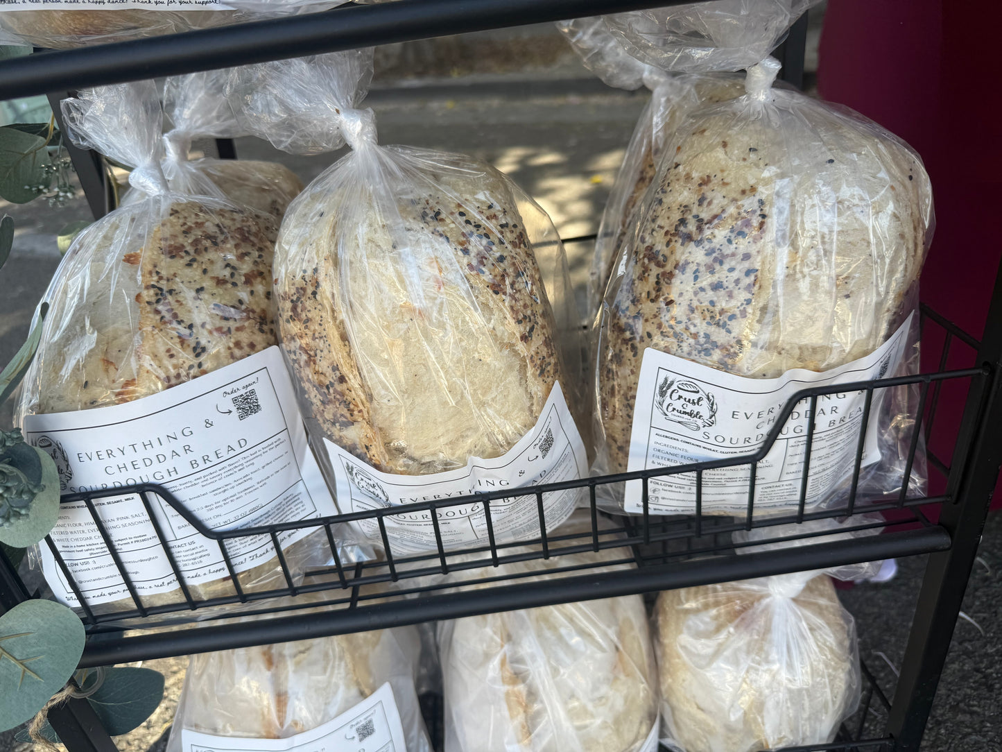 Everything & White Cheddar Sourdough – Bold, Cheesy, and Packed with Flavor!