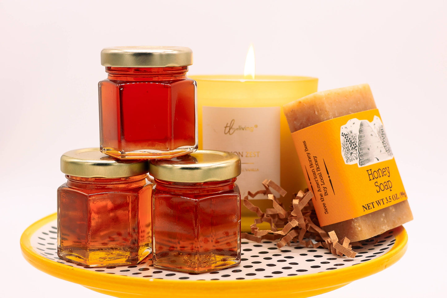 Mini Hexagon Honey Jars 2oz